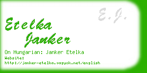 etelka janker business card